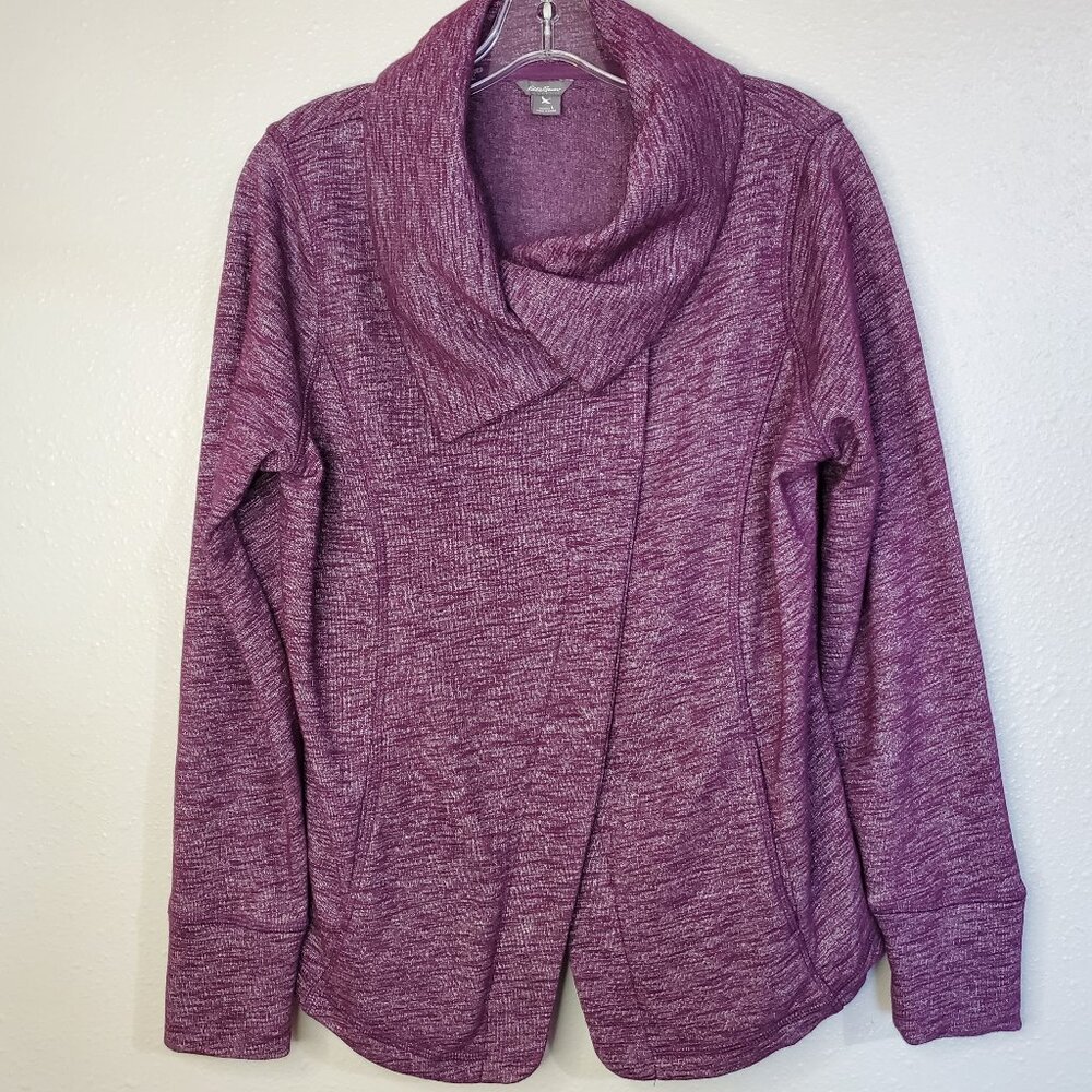 Eddie Bauer Ruched Jacket Top Shirt Sweatshirt Women's Large